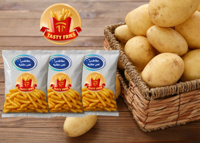 بطاطس نص مقليه